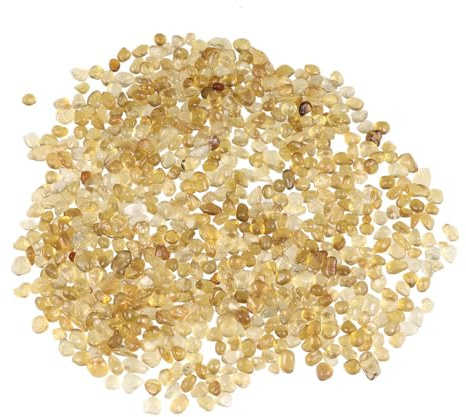 Artibetter Ghiaia di Vetro Colorata Ambra 5-9 MM 500 G per Acquari Decorazione Casa Fai da Te Cristalli di Vetro per Artigianato e Acquari Domestici