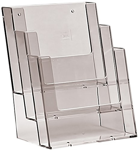 Taymar 3C160 - Expositor con 3 compartimentos A5, transparente