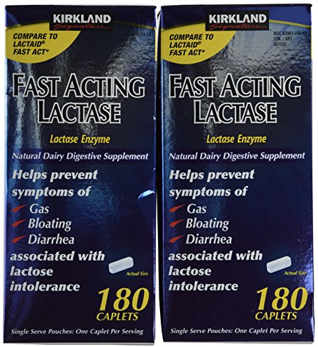 Kirkland Signature Fast Acting Lactase, (2 Pack), 360 Ct Caplets