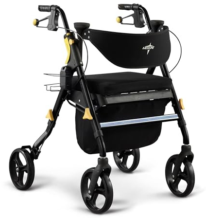 Medline MDS86845BLKM Empower Rollator, nero