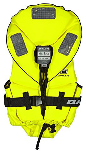 Baltic Pro Sailor 100N Kinder Feststoff Rettungsweste (Mod. 1287) für Binnengewässer und geschützte Gewässer, Farbe:gelb, Größe:03-10kg