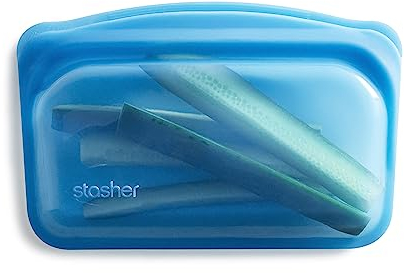 Stasher Premium Silicone Réutilisables Sac Myrtille, Snack Bag, Stockage des Aliments, Sac à Snacks, Durable, Résistant au Four, Lave-Vaisselle & Congélateur, Écologique, 355 ml