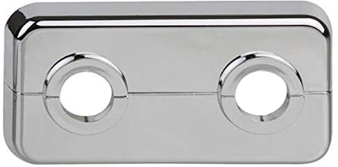 tecuro Klapprosette doppelt Loch Ø 15 mm - verchromt
