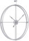 LW Collection Wanduhr Alberto Silber 80cm - Große industrielle Wanduhr Metall - Moderne Wanduhr - Leises Uhrwerk - Stille Uhr