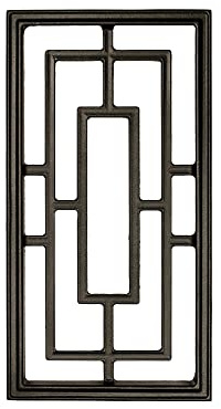Nuvo Iron Insert décoratif pour clôture, portail, maison, jardin – Rectangulaire, 22,9 x 43,2 cm, noir