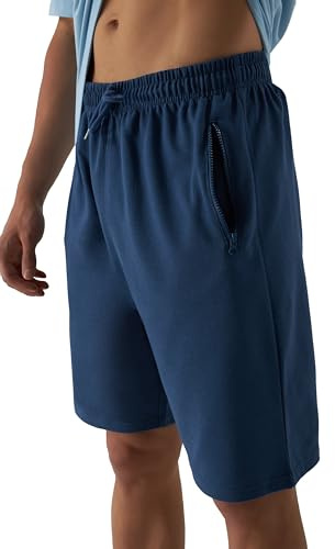 Smith & Solo Sporthose Herren Kurz - Kurze Hosen Herren, Laufshorts Männer Sommer Baumwolle Jogginghose Fitnesshose Sport Sportshorts Bermuda Shorts Hose Trainingshose Tennishose Indigo L