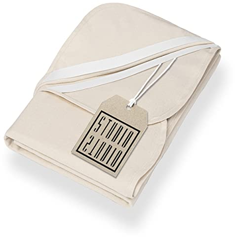 STUDIO Molton Matratzenschoner 120x200cm – 100 % Baumwolle – Made in Germany – Made in Green by Oeko-TEX – Matratzenauflage mit Eckgummis – Kochfest, atmungsaktiv, hautfreundlich – Naturfarben