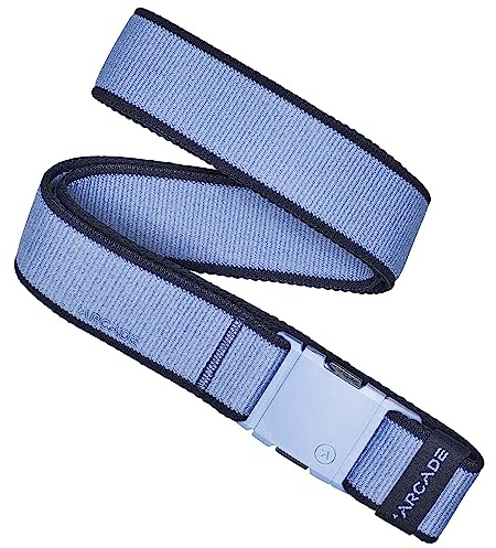 Arcade Belts A2 Unisex Adventure Belt: Heavy Duty Stretch, Metal Free Buckle, Carto - Sky/Navy, Standard (Up to 40); 1.5 Wide