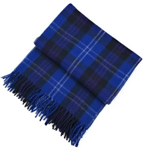 Soft Wool Tartan Travel Blanket for car and caravan - 70x60 inches large blanket - Scottish plaid, checkered, Indoor, lightweight Outdoor warm, Bed and Sofa, Picnic Rug - Heritage of Scotland Tartan