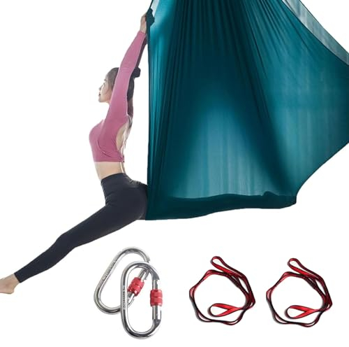 Generisch Yoga Vertikaltuch, Yogatuch Zum Aufhängen, Aerial Yogatuch Aus Nylon Mit Hardware, Trapez Schaukel, Yoga Schaukel Set, Akrobatik Tuch Aerial Yogatuch Seide Für Erwachsene