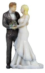 NOCH® Modellfiguren Hochzeitspaar, farbig 3D-Druck Hochzeitsfiguren, 1:87 H0 Modellbahn Zubehör