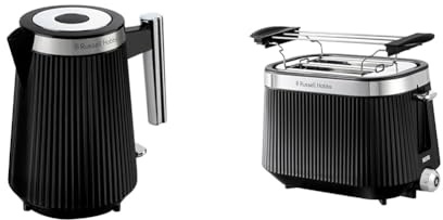 Russell Hobbs Brontë Black Frühstücksset: Wasserkocher 26750-70 + Toaster 26760-56
