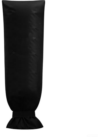HanOaki Funda de grifo anticongelante para uso en exteriores, funda aislante de tela Oxford resistente, protección de tuberías de invierno, 37 cm x 70 cm, negro, resistente a las heladas y a la