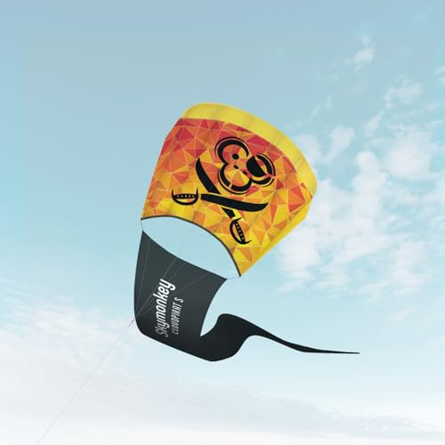 Skymonkey Cloudpirat S Kinder-Drachen ab 5 Jahre inkl. Drachenschnur, 46 cm, Sunsetorange