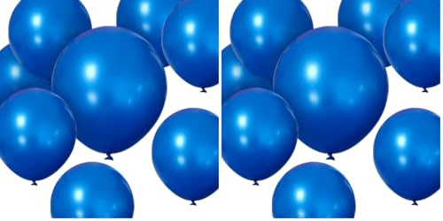 HYKJNBW Blue Balloons 100 Pack 12 inch Strong Thicken Latex Blue Party Balloon for Happy Birthday, Kids Party Baby Shower Weddings Gender Reveal Graduation Decorations