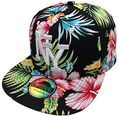 J26 - NY - Casquette de Baseball pour enfant - Fermeture Snapback, Blumen, Taille unique