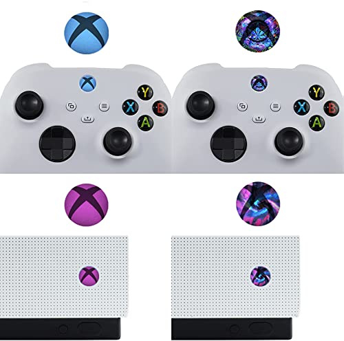 PlayVital Home Button Power Switch Stickers Aufkleber Skin für Xbox Series X/S, für Xbox One Elite, für Xbox One S/X, für Xbox One Controller und Kinect-60 Stück