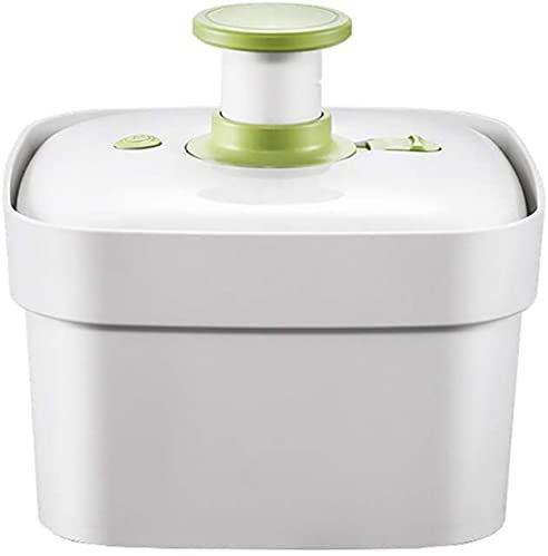 Centrifugadora manual para ensaladas de 7 litros, cesta para deshidratar verduras Lavadora de verduras de cocina con botón de parada rápida - para eliminar el exceso de agua de lechuga, espinaca,