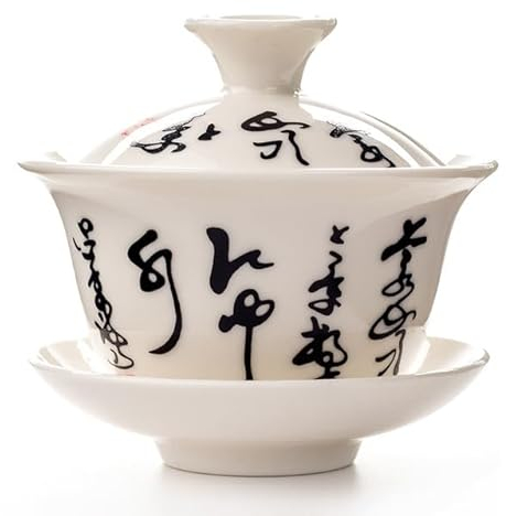 RIDAEX Tazze da tè Gaiwan cinesi Tazze da tè in ceramica Coperchio scodella Ciotola Piattino Kung Fu Tazza da tè