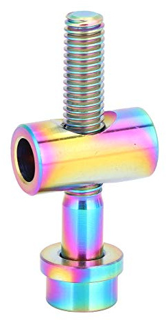 QANYEGN Cykel Sadelstolpe Bult Med Runt Huvud, Titan Cykel Sadelstolpe Fast Bult Med Bricka Set, För Cykel Sadelstolpar (M5X30Mm Phantom Färg)