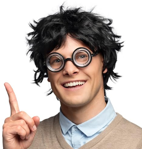 Boland 85068 - Perücke Nerd für Erwachsene, Frisur aus Kunsthaar für Mottoparty oder Karneval, Zubehör für Faschingskostüme