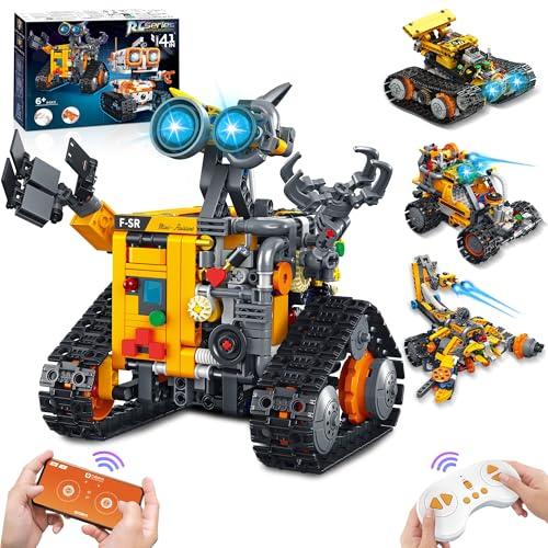 MOJINO Robot para NiñOs, 4 en 1 Technic Robot Robotica Juguete 5 6 7 8 9 10 11 12+ Kit Ideas de Regalos para Niños de 5-12 + Años