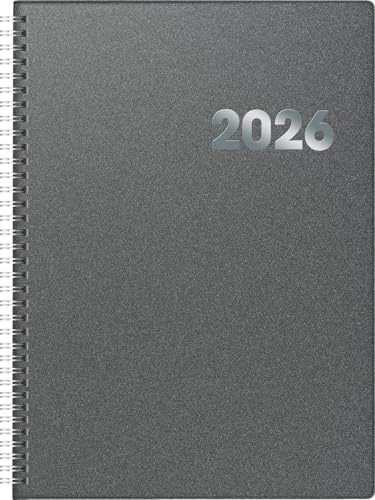 BRUNNEN bokkalender mod. 789 2026 | A4, plast, grå