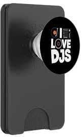 I Love DJs Vinyl Giradischi Mixer Grafico PopSockets PopWallet per MagSafe