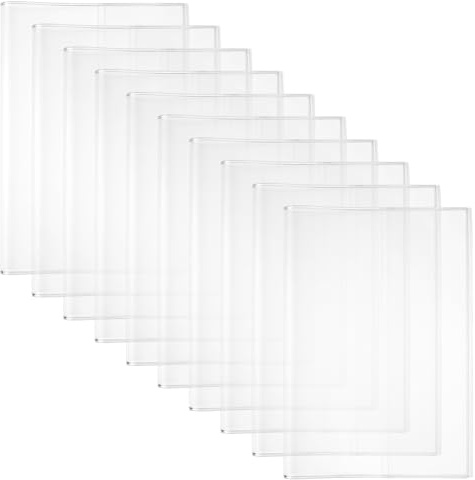 WEBEEDY 16 pz di copertina del libro trasparente in PVC A6 protegge taccuino impermeabile custodie di protezione in plastica trasparente per libri tascabili e rilegati per il rientro scolastico
