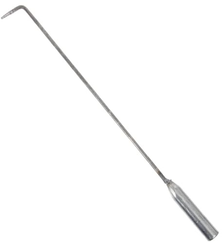 MERRYHAPY Pinze Lunghe per Bracieri in Acciaio 53 CM Gancio Multifunzione per Barbecue e Caminetti da Esterno Attrezzo Portatile Resistente per Patio Campeggio e Pozzi del Fuoco