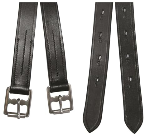 Hans Melzer Horse Equipment Steigbügelriemen, schwarz, 160 cm