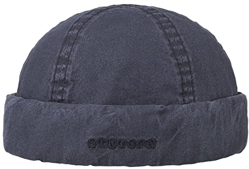 Stetson Delave Organic Cotton Dockermütze Herren Made in EU UV-Schutz 40+ Nachhaltig Einfarbig Frühling Sommer dunkelblau XL (60-61 cm)