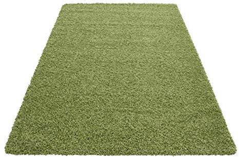 Ayyildiz Bellissimo tappeto a pelo lungo, a pelo alto, a pelo lungo, flokati 50 mm in vari colori e dimensioni, rotondo o quadrato, standard Oeko-Tex 100, Taglia:120 x 170 cm, Colore:Verde