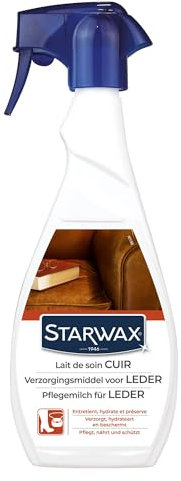 STARWAX - Lait de soin pour tous les cuirs - entretient, hydrate et préserve - à la lanoline - Pulvérisateur 500ml - sans rinçage - Sans rinçage - Sans odeur - Pratique et facile d'utilisation