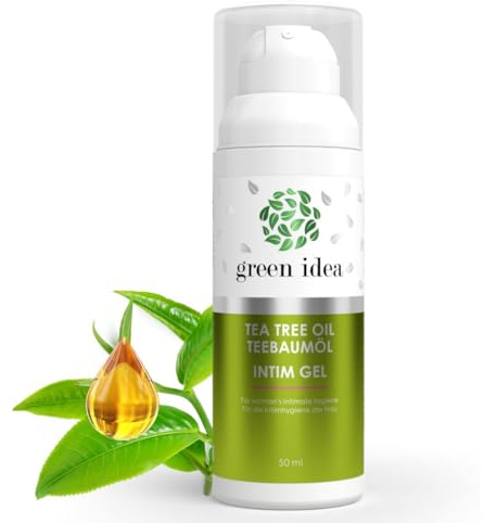 Green idea - Teebaumöl Intim Gel Damen - 100% seifenfrei – Intimpflege Waschgel bei Juckreiz und Gerüchen - deutliche antibakterielle Wirkung - pH-neutral