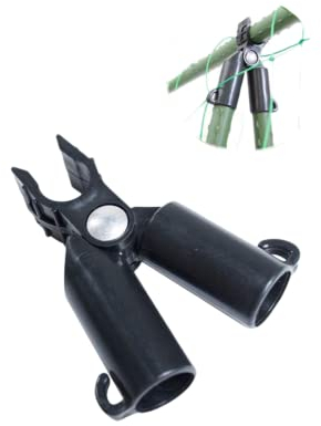12 Stück 11 mm Pflanzen-Rankgitter-Stützverbinder, Scharnier-Dreieck-Pflanzenpfahl-Stützverbinder, Kletterranken-Rattan-Pfahlverbinder, Gelenkbefestigung, Klammer für Garten, Obstgarten, Tomaten