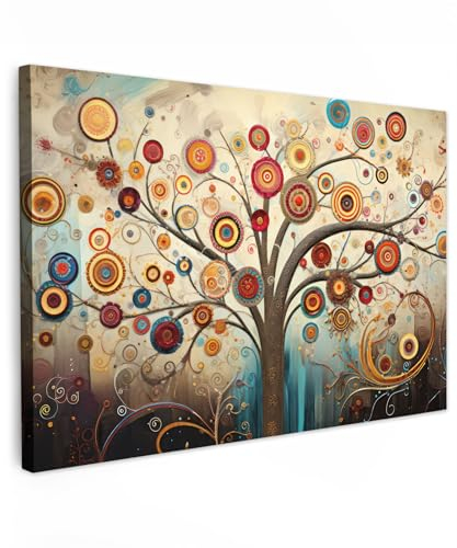 MuchoWow© Quadri Con Cornice 120x80 cm Decorazione Quadri Per Camera Da Letto Quadretti Da Parete Moderni Quadro Moderno Soggiorno Grande FotoAlbero della vita - Hippie - Arte - - Astratti