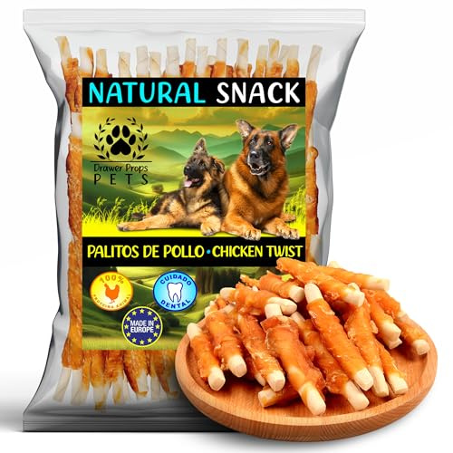 Friandises Naturelles pour Chiens – Bâtonnets de Poulet 500 g – Snacks Sains et à Mâcher Longue Durée