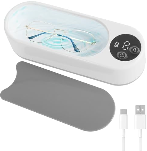 Ultrasonic Cleaner 300ml Professional Ultrasonic Cleaner with 2 Modes Timer Portable Jewelry Cleaner Machine Multipurpose Ultrasonic Retainer Cleaner for Glasses Jewelry