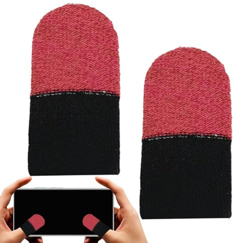 Fingerhandskar för gá | 2 st fingertoppar för mobilspel | svettsäkra andningsbara fingerärmshandskar | anti-svett tumärmar | spelhandskar för mobiltelefonspel, spelartefakt, speltillbehör