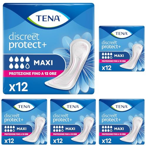 Tena Serviettes hygiéniques Maxi - Le paquet de 12 (Lot de 5)