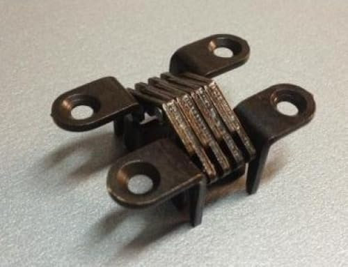 Generico Cerniera a Scomparsa Invisibile Incassata per Mobili Legno con Apertura 180° - Dimensione Disponibile: Cerniera 503 Bronzata 42,4 x 10 mm