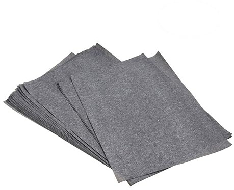 Veemoon Papel De Transferencia Carbón De Grafito Para Artistas 25 Hojas Gris y Negro Papel De Calco Pintura Manualidades Uso Escolar Artístico