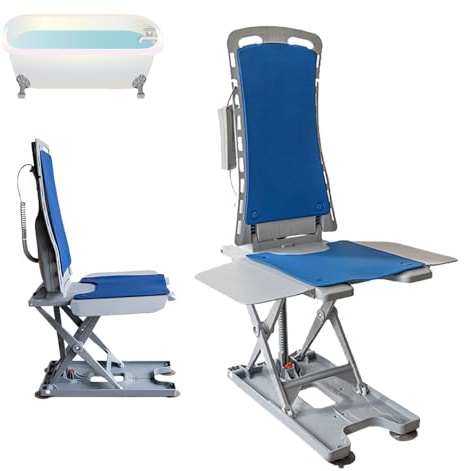 Bathtub Lifts,Floor Lift for Elderly,Lightweight Reclining Bathlift,Ergonomic Seat,Lightweight,Foldable,136 Kg Capacity,for Home Elderly Lift A