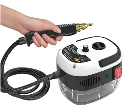 Pulitore a vapore, Pulitori a e ad alta pressione da 2500 W, macchina for la pulizia multifunzionale for auto commerciali, aria condizionata, cappa cucina domestica per pavimenti, auto(White)