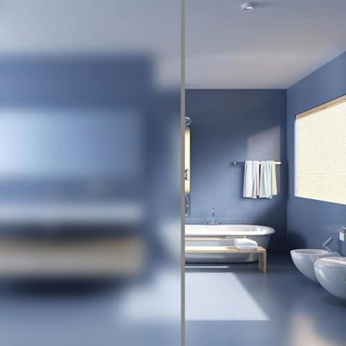 sephironlbb Lámina protectora para ventanas de PVC gris mate, 0,9 x 5 m, autoadhesiva, efecto esmerilado, para baño, dormitorio, oficina, con protección UV y decoración opaca para aislamiento térmico