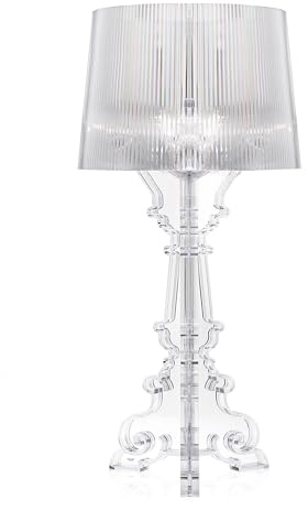 Kartell Bourgie Lampada da Tavolo, Dimmerabile E14, 40 W, Cristallo