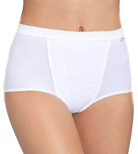Sloggi Women's Maxi 2 Pack Control Knickers, White, 20 UK