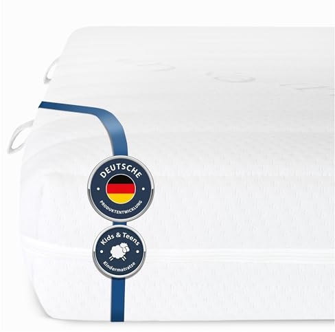 BMM Razze materasso per bambini 100x190 cm, rigidità H2, materasso in schiuma fredda certificato Öko-Tex, materasso per ragazzi per tutti i letti, prodotto in Germania.