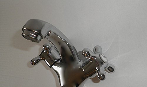 Armatur Bad Waschtisch Waschbecken Zweigriff Nostalgie chrom